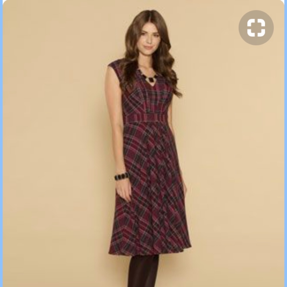 MONSOON Tartan Gingham Ruby Check Vintage inspired